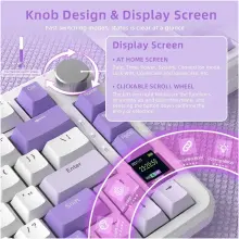 Купити Клавіатура Attack Shark X85PRO RGB Wireless Lavender (X85PROL_AS) - фото 2