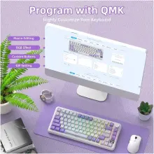 Купити Клавіатура Attack Shark X85PRO RGB Wireless Lavender (X85PROL_AS) - фото 8