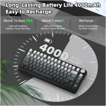 Купити Клавіатура Attack Shark X85PRO RGB Wireless Moonlit Night (X85PROMN_AS) - фото 5