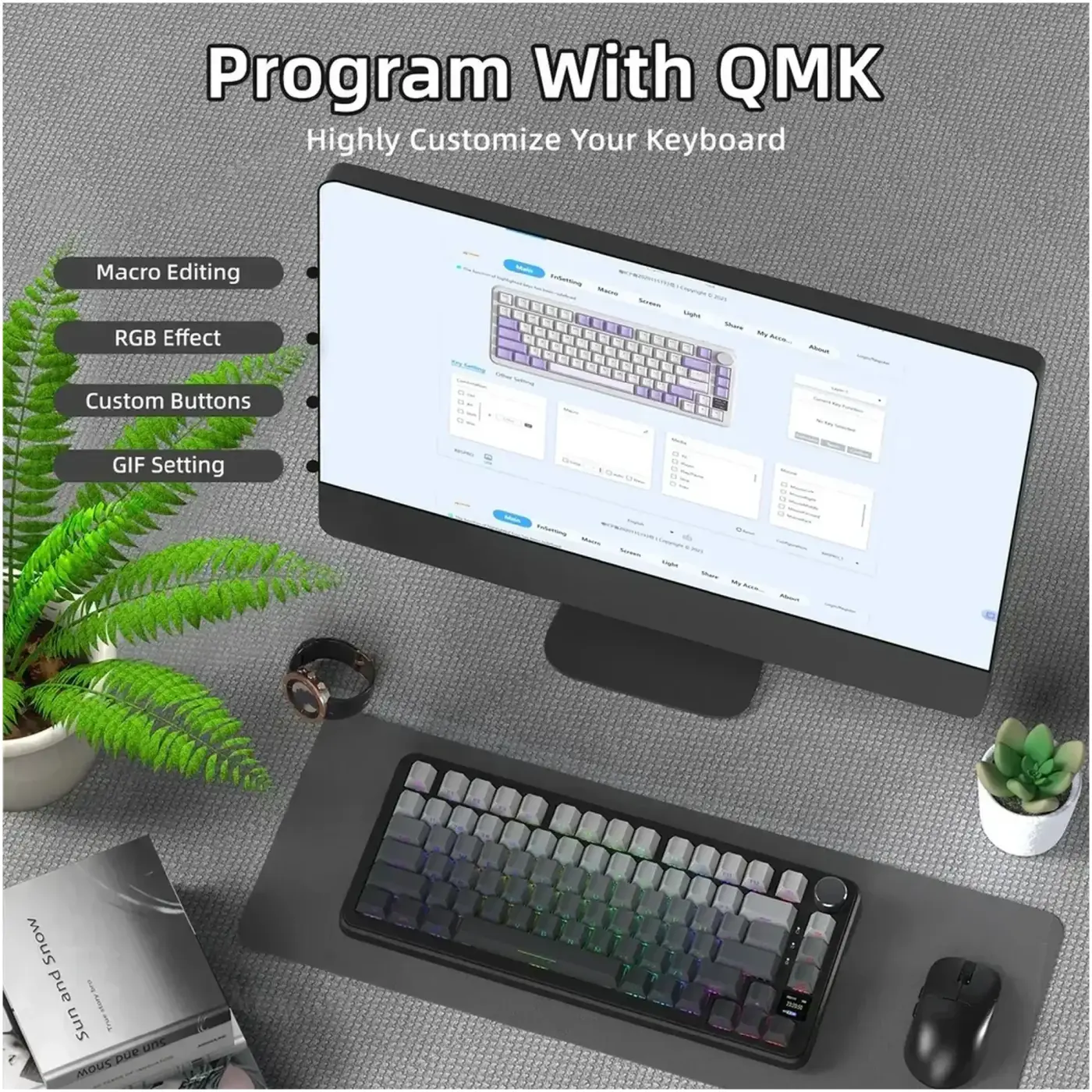 Купити Клавіатура Attack Shark X85PRO RGB Wireless Moonlit Night (X85PROMN_AS) - фото 6