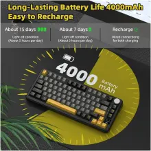 Купити Клавіатура Attack Shark X85PRO RGB Wireless Star Black (X85PROSB_AS) - фото 6