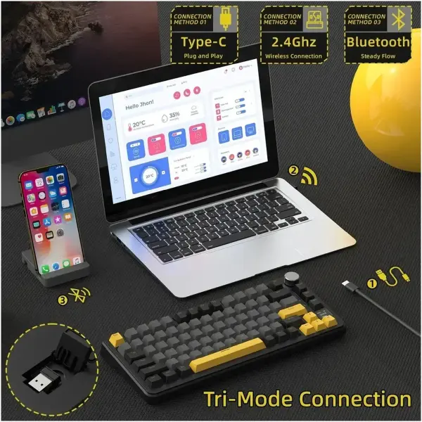 Купити Клавіатура Attack Shark X85PRO RGB Wireless Star Black (X85PROSB_AS) - фото 8