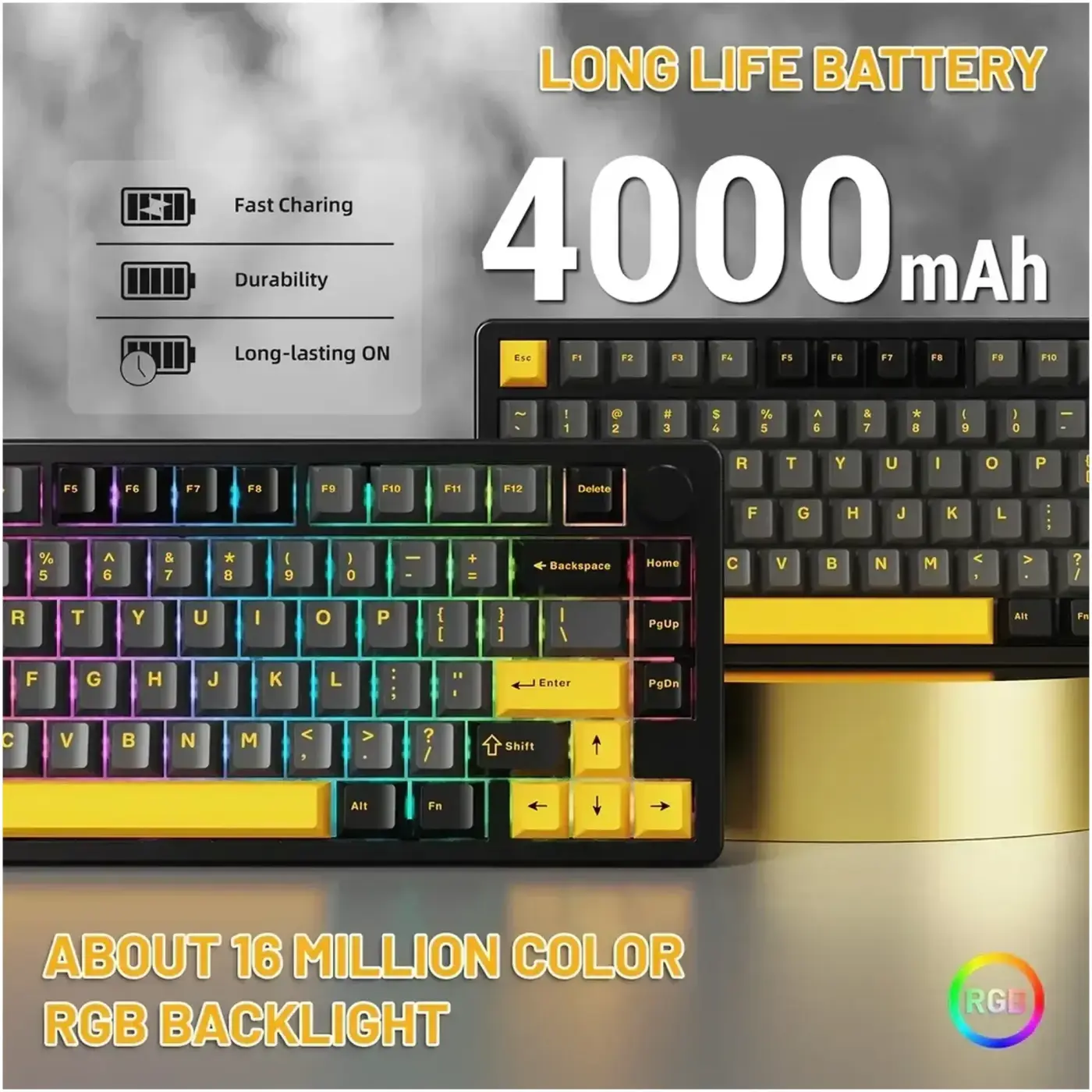 Купити Клавіатура Attack Shark X86 RGB Wireless Matcha Switch Star Black (X86SB_AS) - фото 8