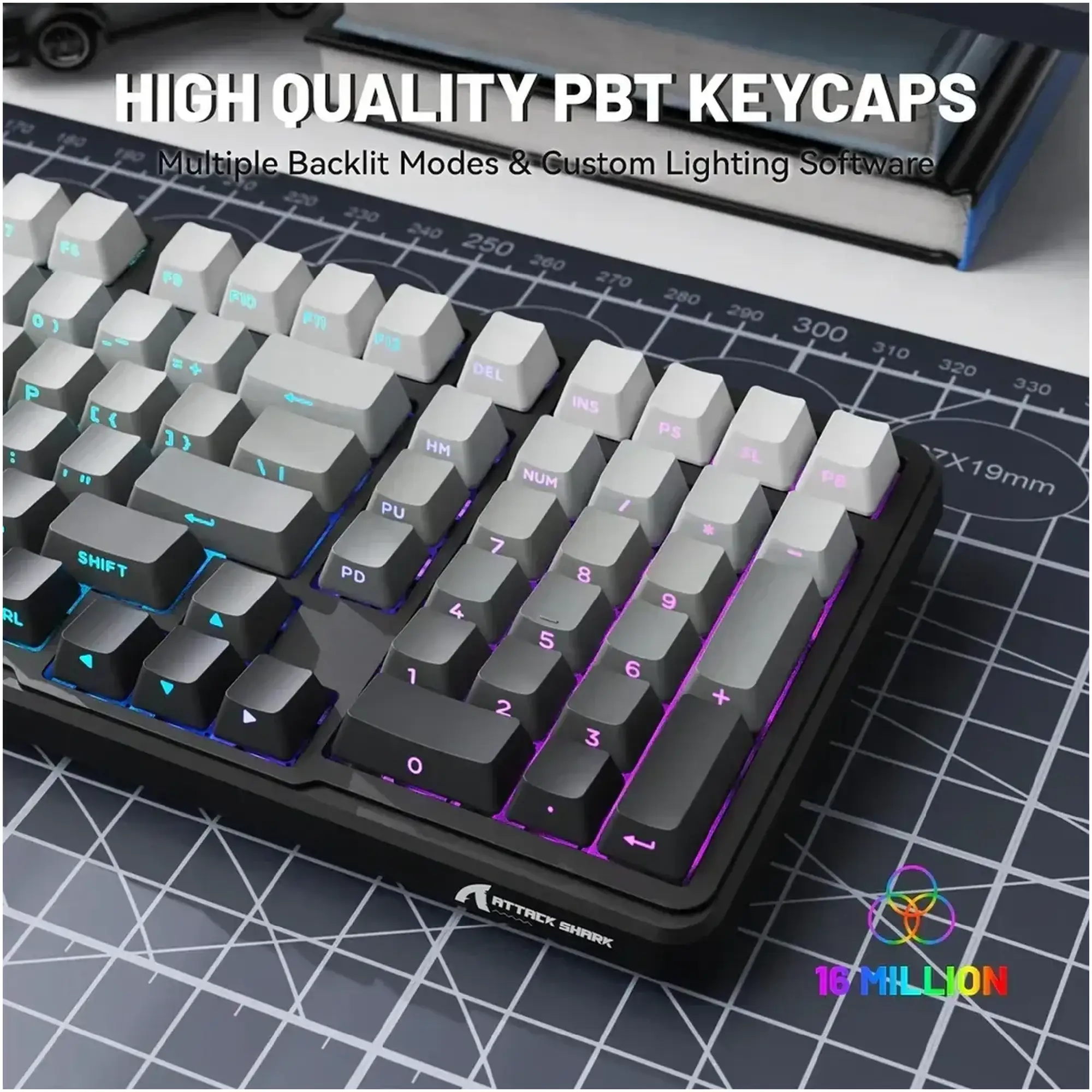 Купити Клавіатура Attack Shark X98 RGB Wireless Moonlight Night (X98ML_AS) - фото 2