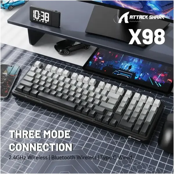Купити Клавіатура Attack Shark X98 RGB Wireless Moonlight Night (X98ML_AS) - фото 4