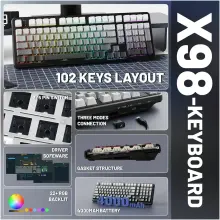Купити Клавіатура Attack Shark X98 RGB Wireless Moonlight Night (X98ML_AS) - фото 5