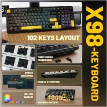 Купити Клавіатура Attack Shark X98 RGB Wireless Star Black (X98SB_AS) - фото 2