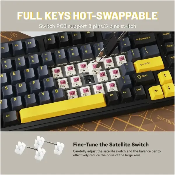 Купити Клавіатура Attack Shark X98 RGB Wireless Star Black (X98SB_AS) - фото 5