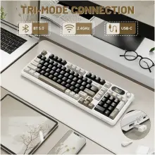 Купити Клавіатура Attack Shark X98 Pro RGB Wireless TFT Cheese white (X98PROCW_AS) - фото 5