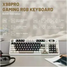 Купити Клавіатура Attack Shark X98 Pro RGB Wireless TFT Cheese white (X98PROCW_AS) - фото 6