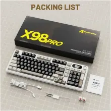 Купити Клавіатура Attack Shark X98 Pro RGB Wireless TFT Cheese white (X98PROCW_AS) - фото 9