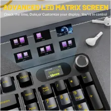 Купити Клавіатура Attack Shark X98 Pro RGB Wireless TFT Star Black (X98PROSB_AS) - фото 4