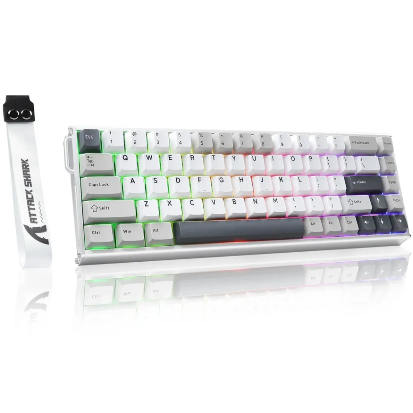 Купити Клавіатура Attack Shark X68 Max HE RGB USB-C Starlight White (X68MAXSW_AS) - фото 2