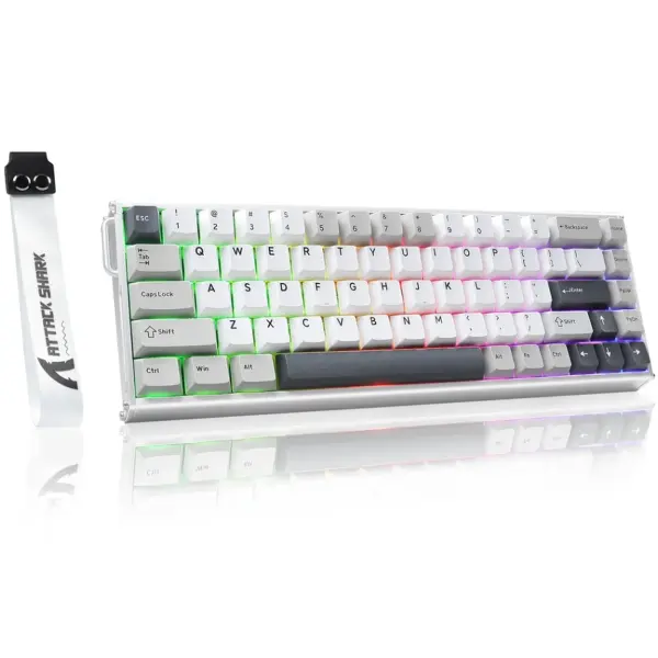 Купити Клавіатура Attack Shark X68 Max HE RGB USB-C Starlight White (X68MAXSW_AS) - фото 2
