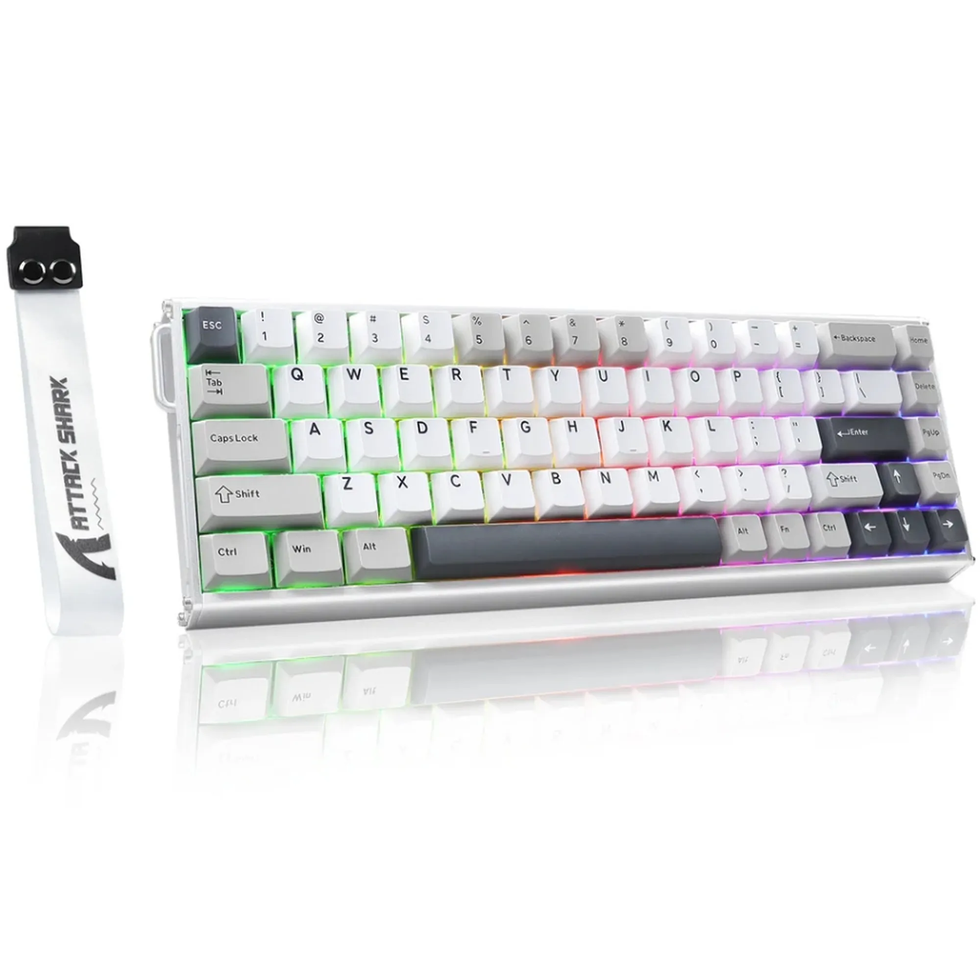 Купити Клавіатура Attack Shark X68 Max HE RGB USB-C Starlight White (X68MAXSW_AS) - фото 2