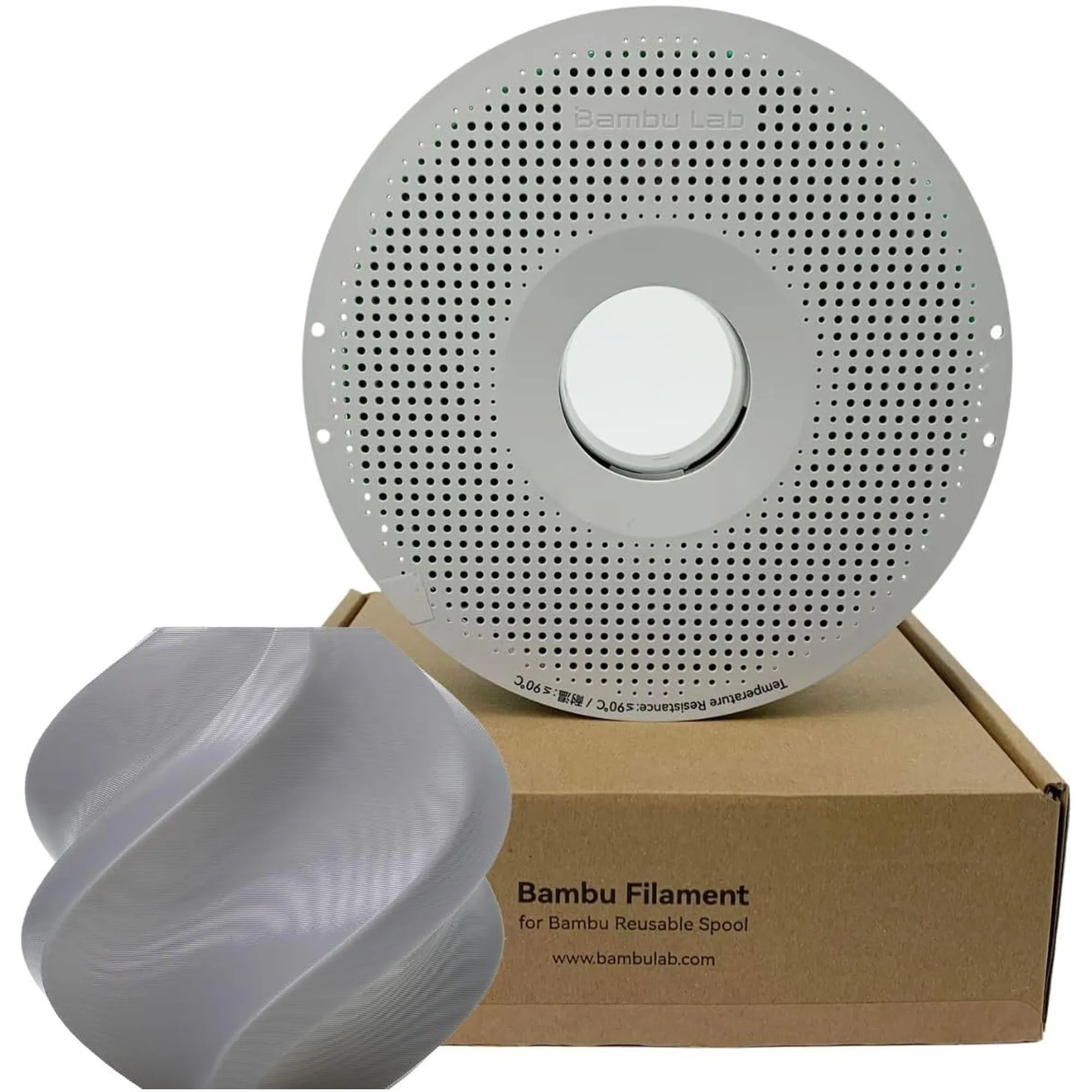 Купити TPU 95A HF Filament (пластик) для 3D принтера Bambu Lab 1кг, 1.75мм, сірий (U00-D0-1.75-1000-SPL) - фото 2