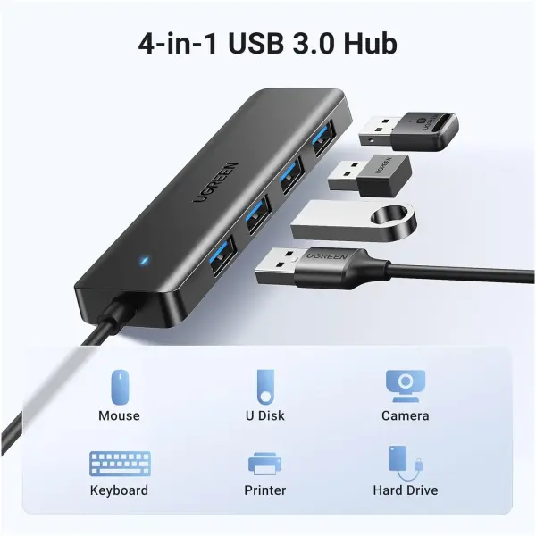 Купити USB-хаб UGREEN CM219 4-in-1 USB-A Hub (UGR-35574) - фото 2