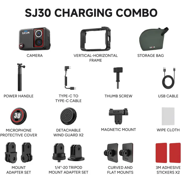 Купить Экшн-камера SJCAM SJ30 Charging Combo (6972476165689) - фото 6