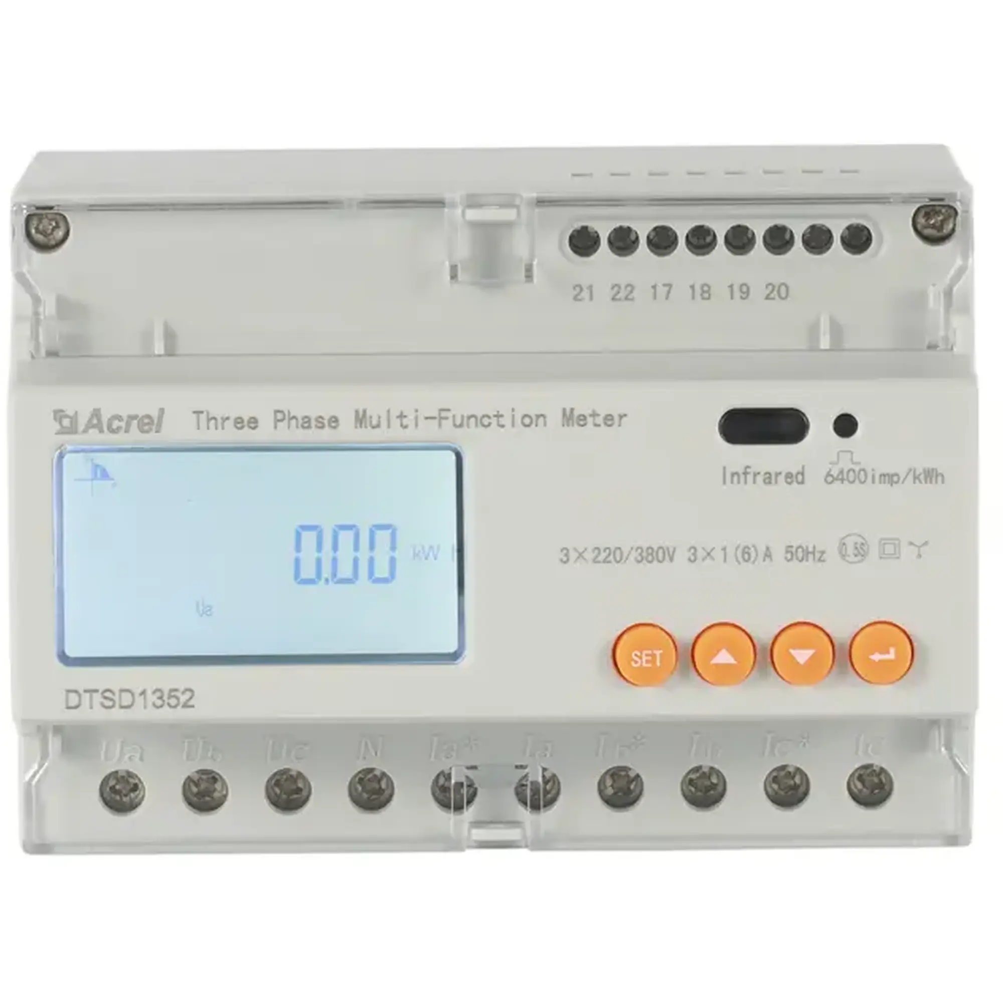 Купити Лічильник електроенергії SOLIS Acrel DTSD1352-EXT 3-фазний, RS485 Modbus, 3×CT 150A (DTSD1352-EXT) - фото 1