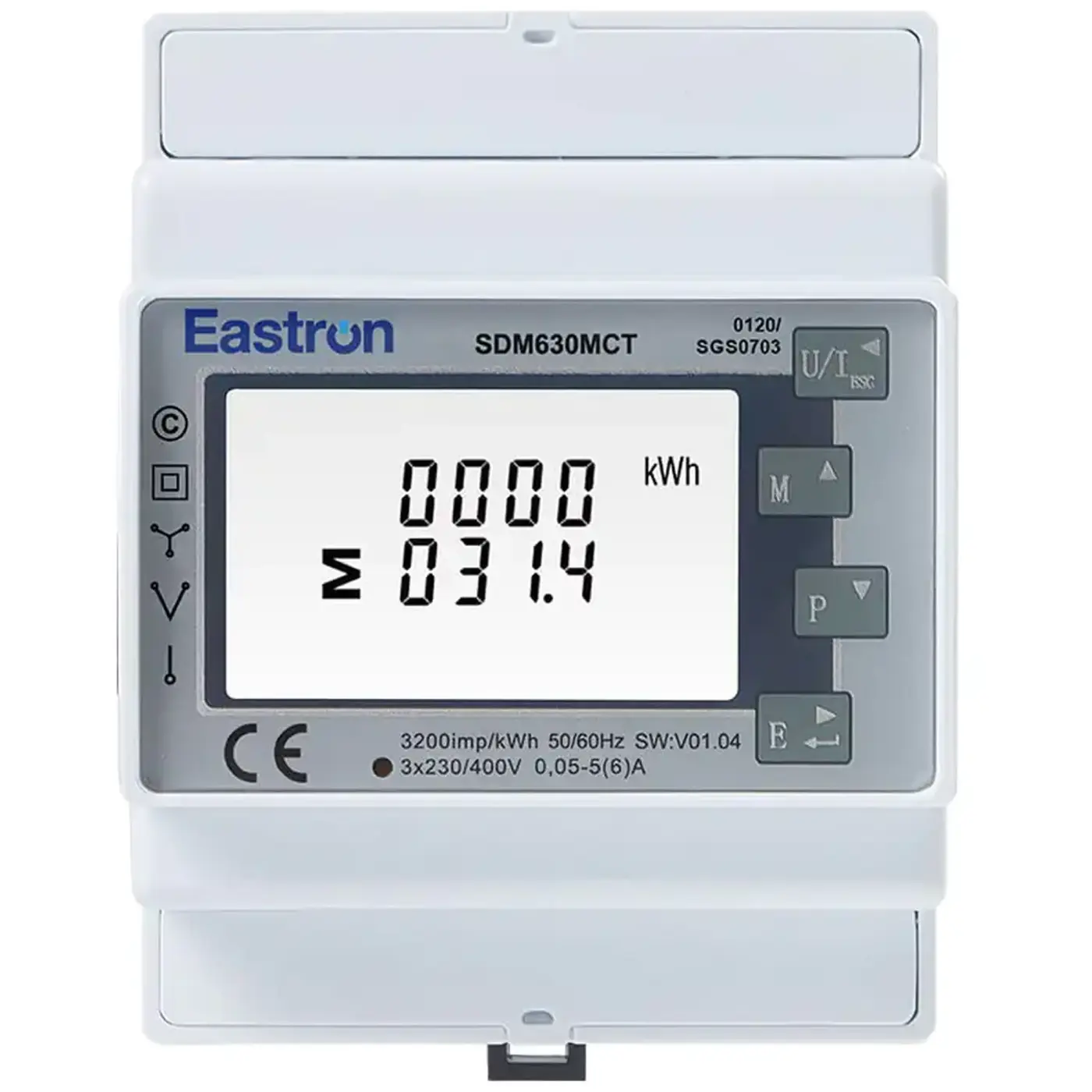 Купити Лічильник електроенергії DEYE Eastron SDM630MCT 3-фазний, RS485 Modbus, 3хCT 120A/40mA (SDM630MCT-Eastron) - фото 1