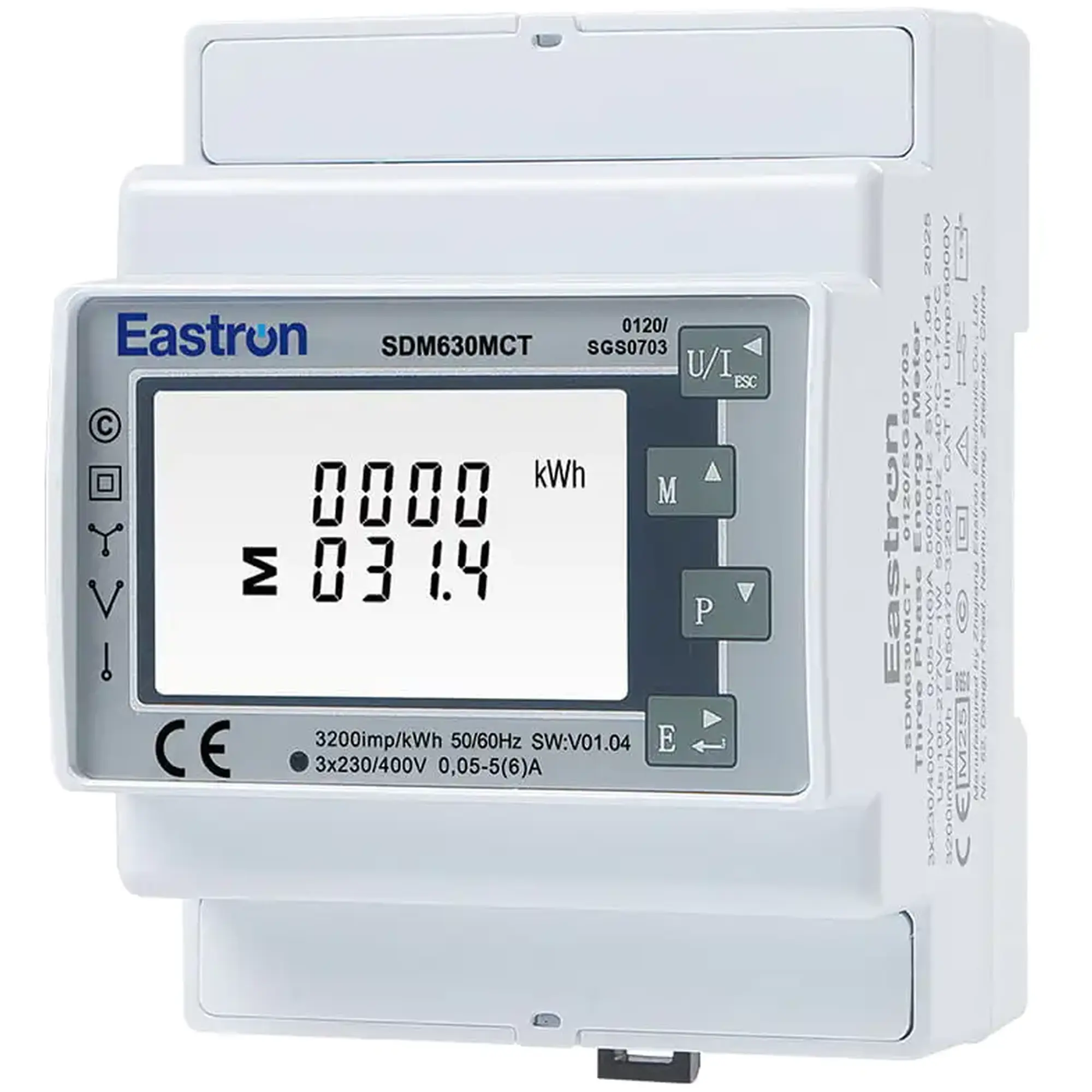 Купити Лічильник електроенергії DEYE Eastron SDM630MCT 3-фазний, RS485 Modbus, 3хCT 120A/40mA (SDM630MCT-Eastron) - фото 2