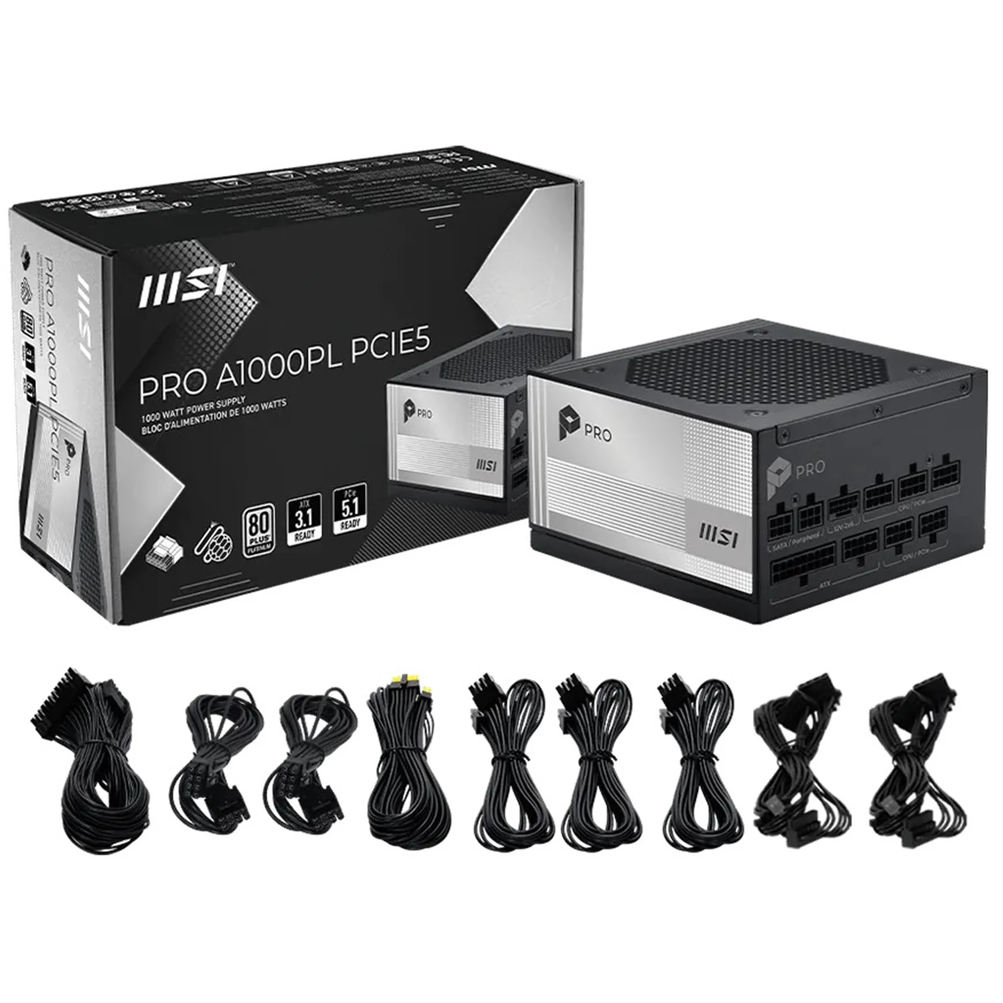 Купить Блок питания MSI PRO A1000PL PCIE5 - фото 5