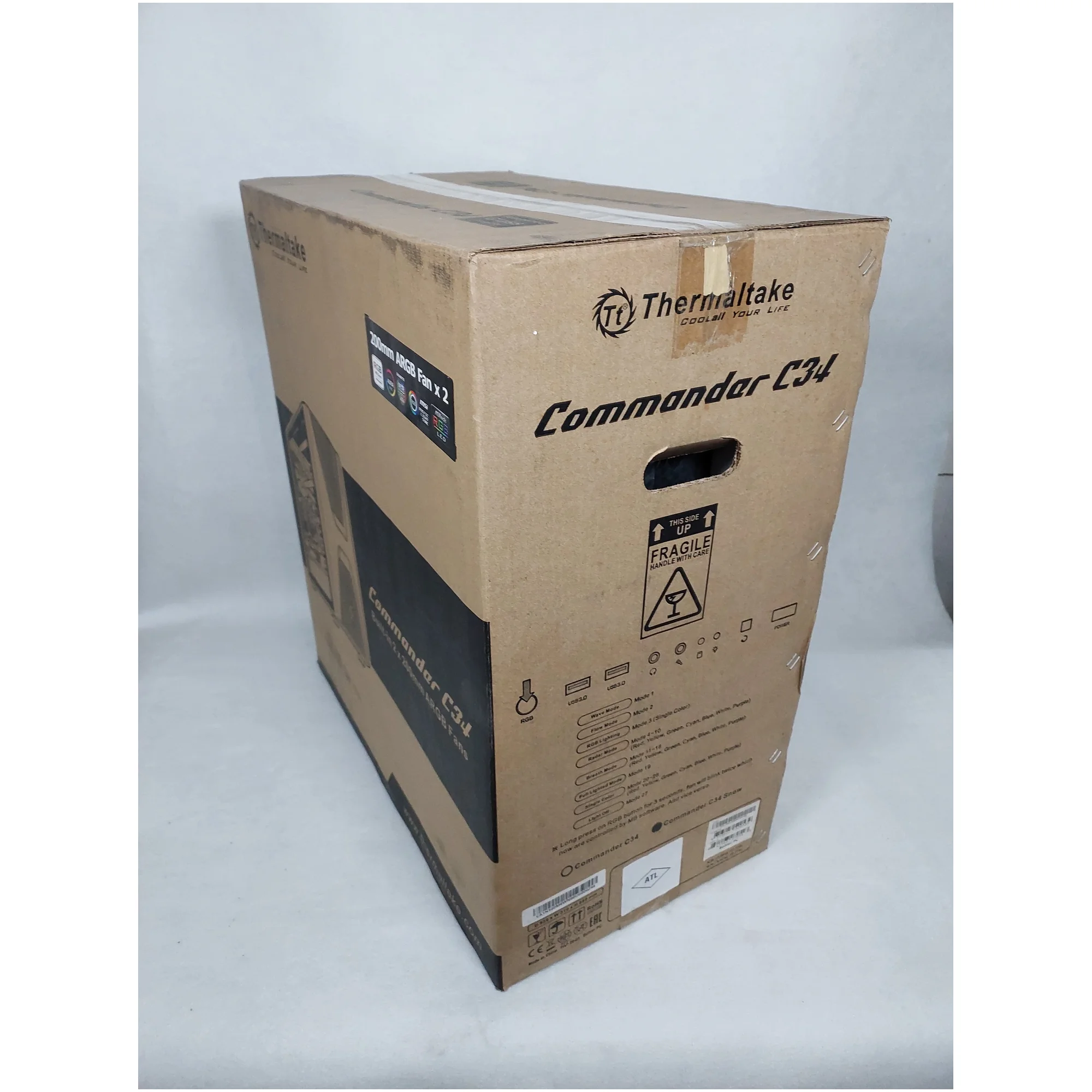 Купити Уцінка Корпус Thermaltake Commander C34 TG Snow ARGB Edition (CA1N500M6WN00UG000298) - фото 11