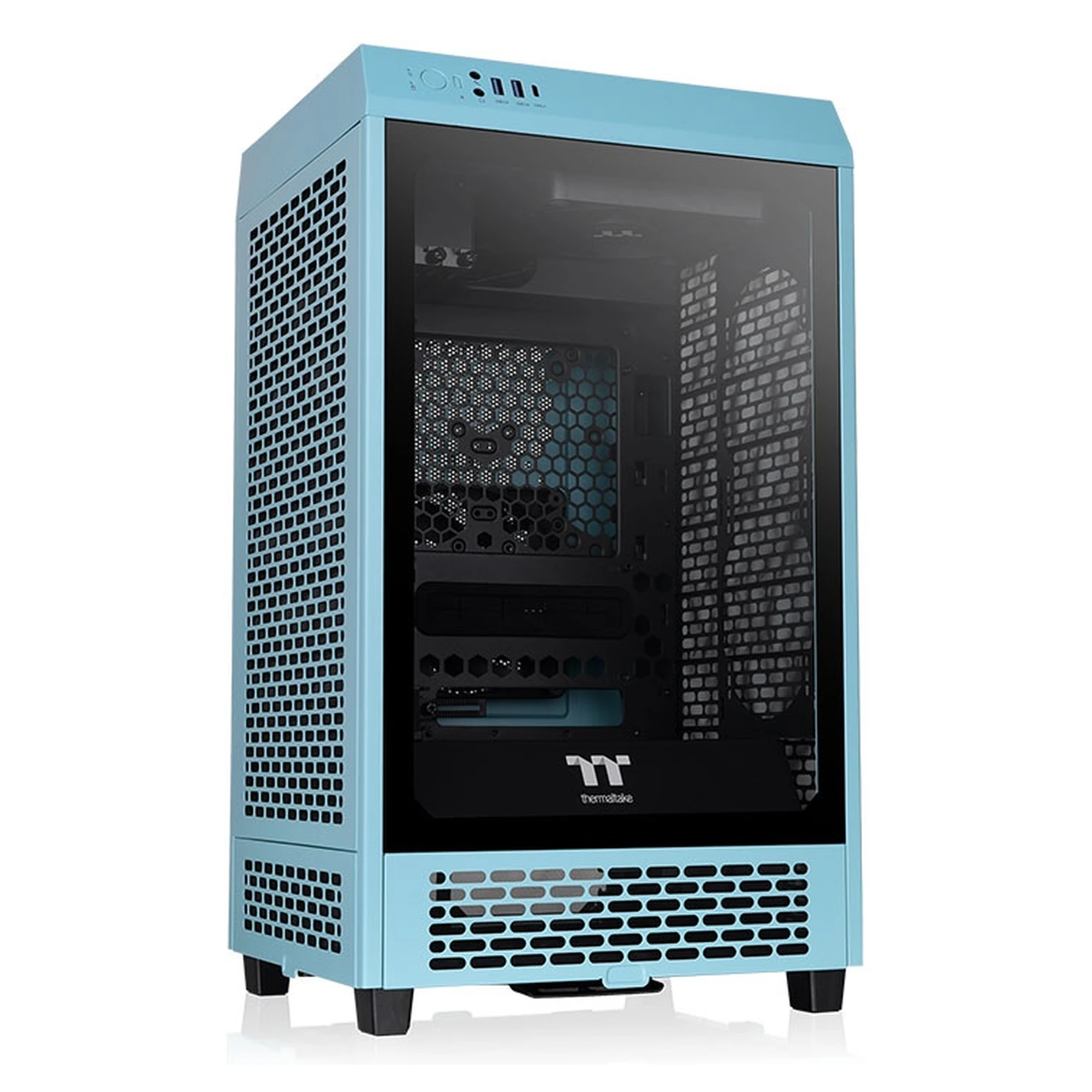 Купить Уценка Корпус Thermaltake The Tower 200 Turquoise Blue (CA1X900SBWN00PV000257) - фото 1