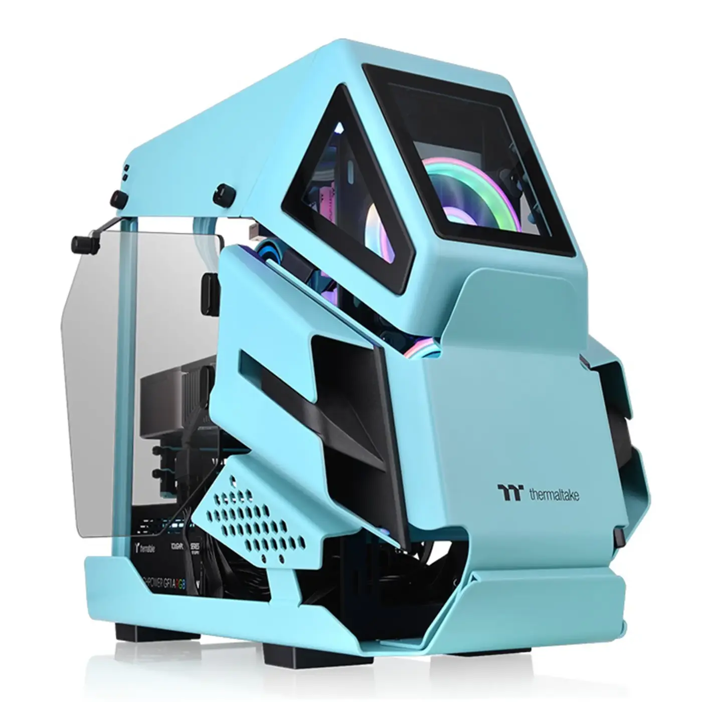 Купить Уценка Корпус Thermaltake AH T200 Turquoise (CA1R400SBWN00CR000183) - фото 1