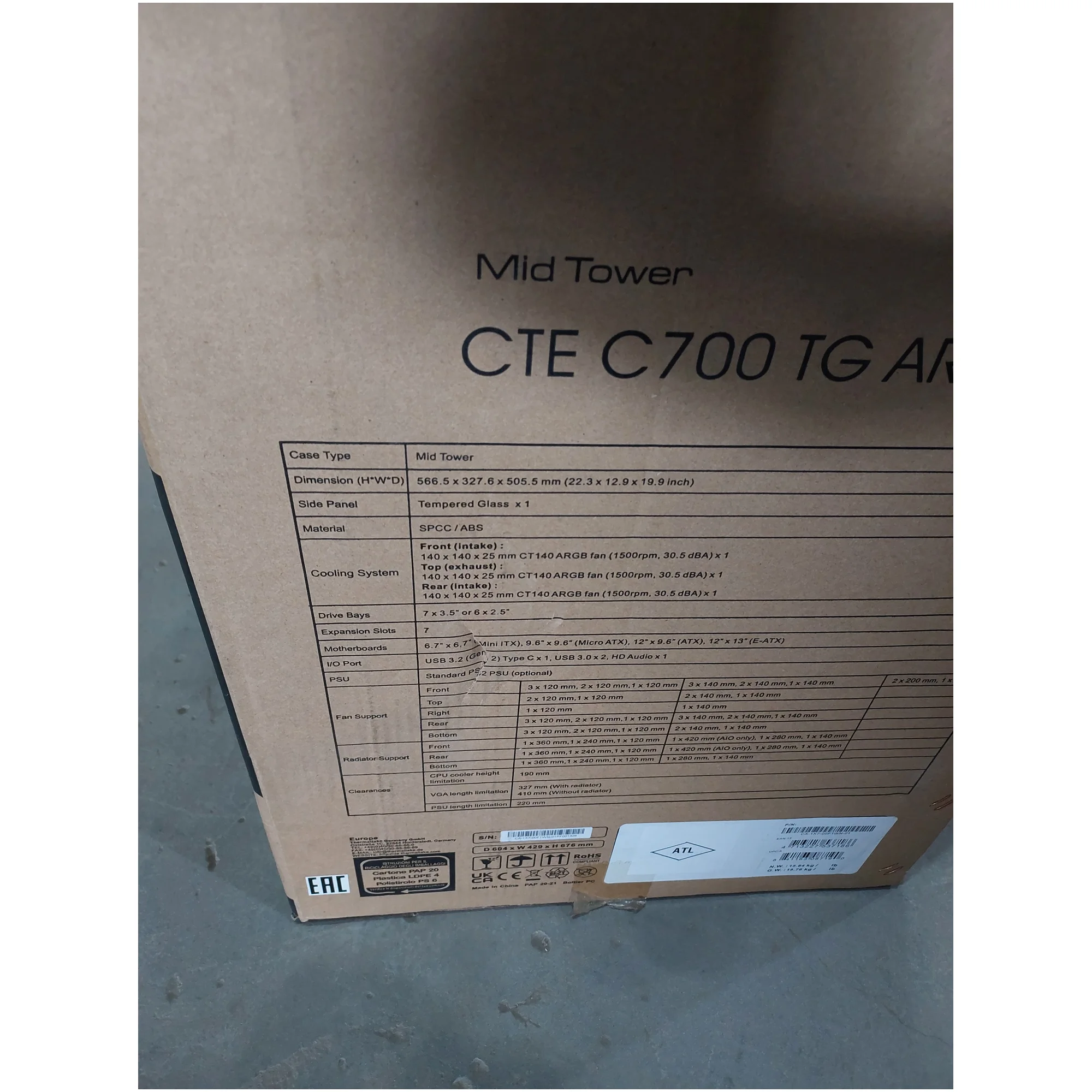Купить Уценка Корпус Thermaltake CTE C700 TG ARGB Black (CA-1X7-00F1WN-01PF001328) - фото 9