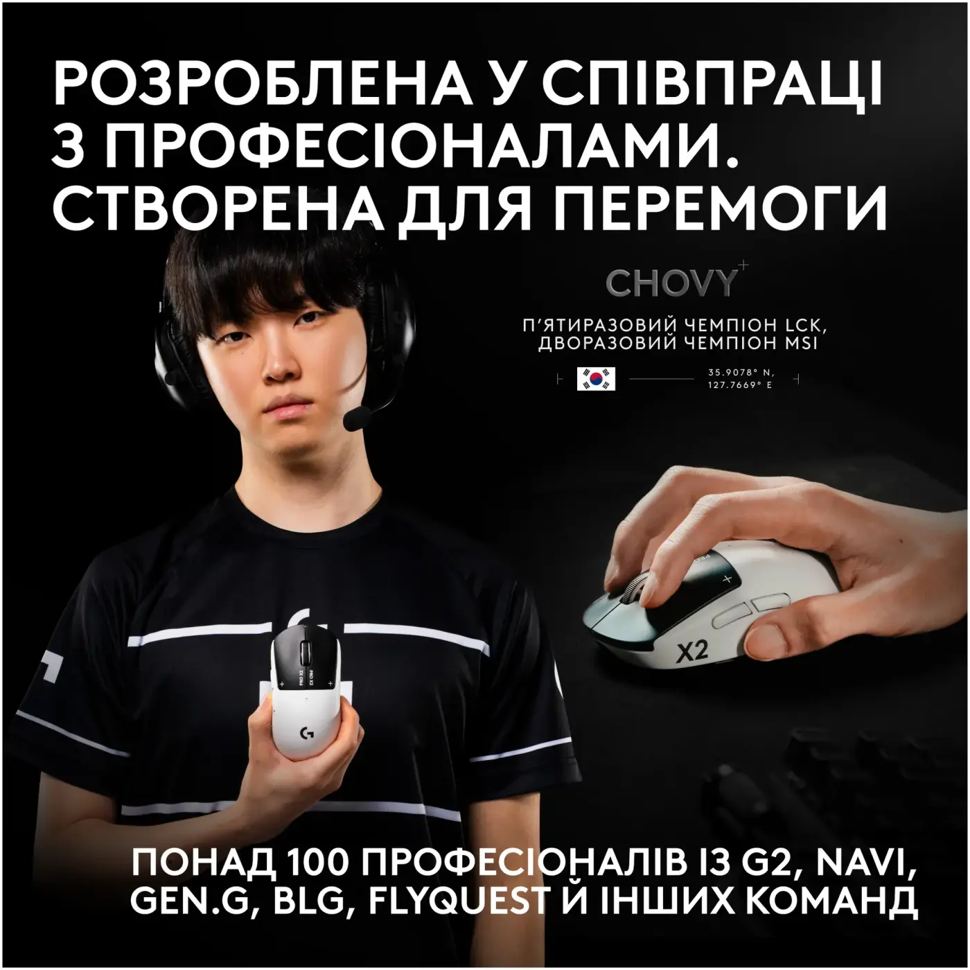 Купить Мышь Logitech G Pro X2 Superstrike Lightspeed Wireless White-Black (910-007776) - фото 11