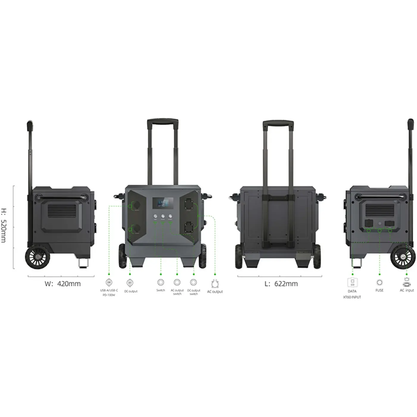 Купить Зарядная станция PowerPlant M50 4500W 5120Wh (PB931439) - фото 4