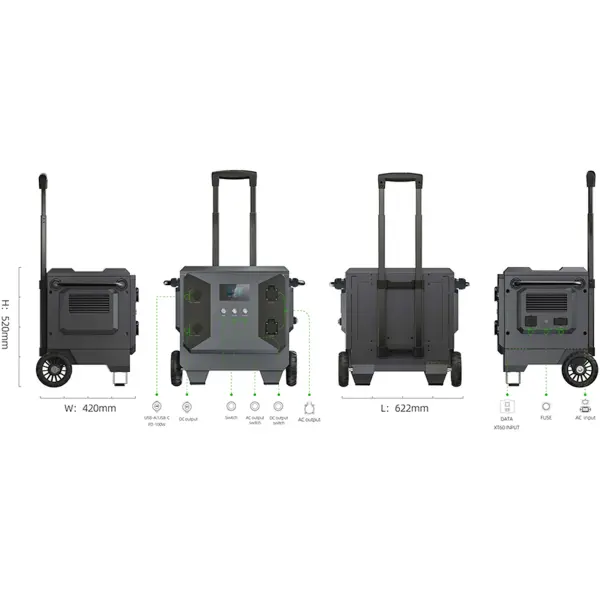 Купить Зарядная станция PowerPlant M50 4500W 5120Wh (PB931439) - фото 4