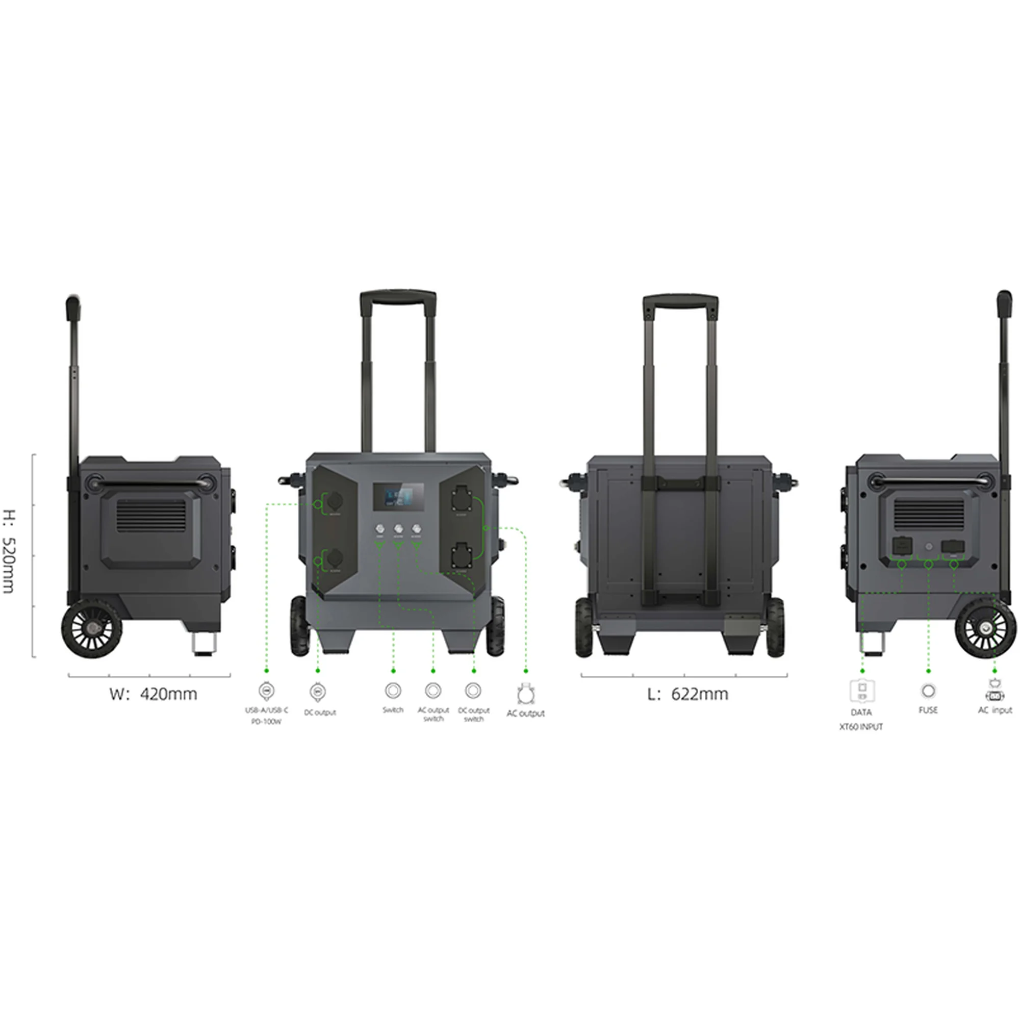 Купить Зарядная станция PowerPlant M50 4500W 5120Wh (PB931439) - фото 4