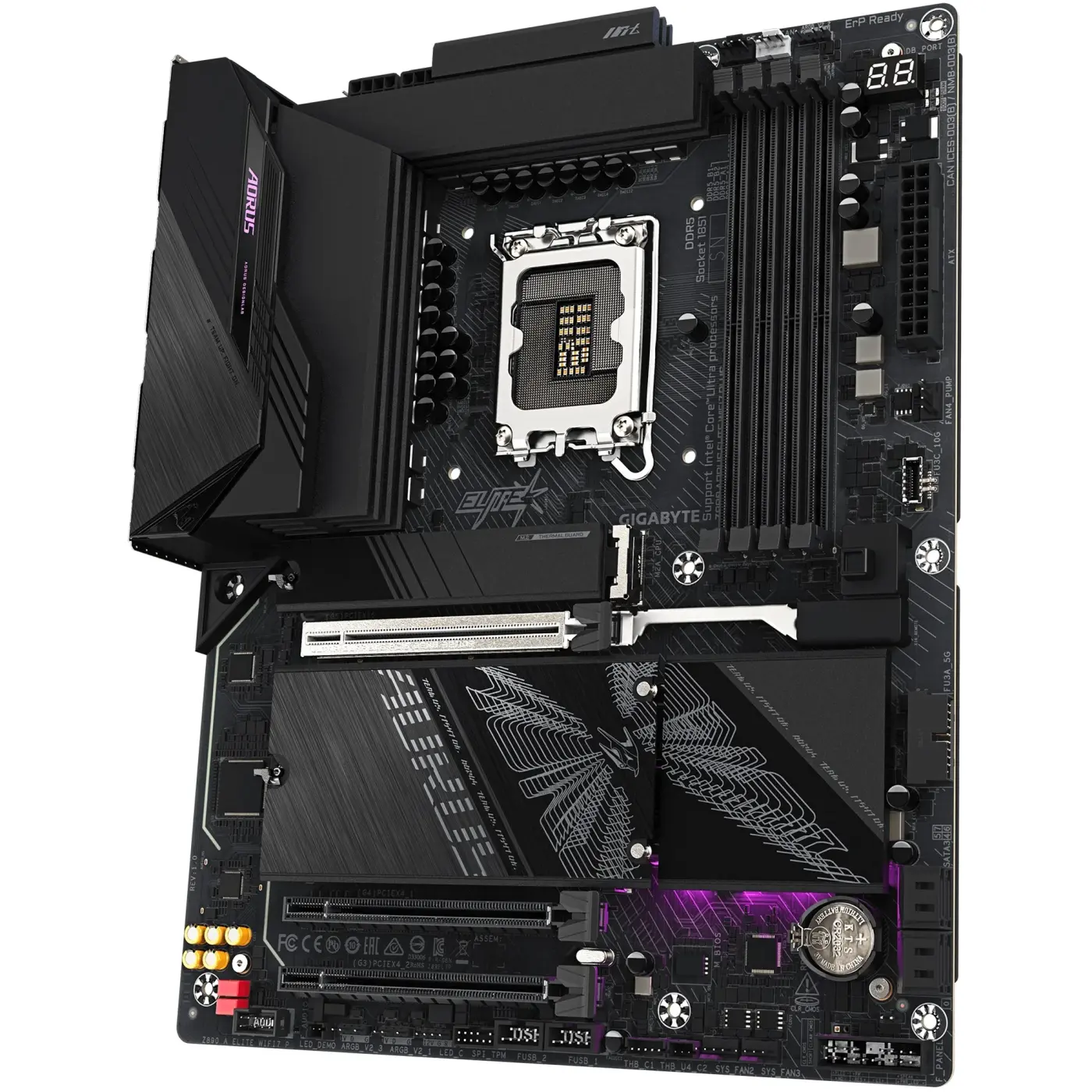 Купить Материнская плата GIGABYTE Z890 AORUS ELITE WIFI7 PLUS (s1851, Intel Z890, DDR5, ATX) - фото 2