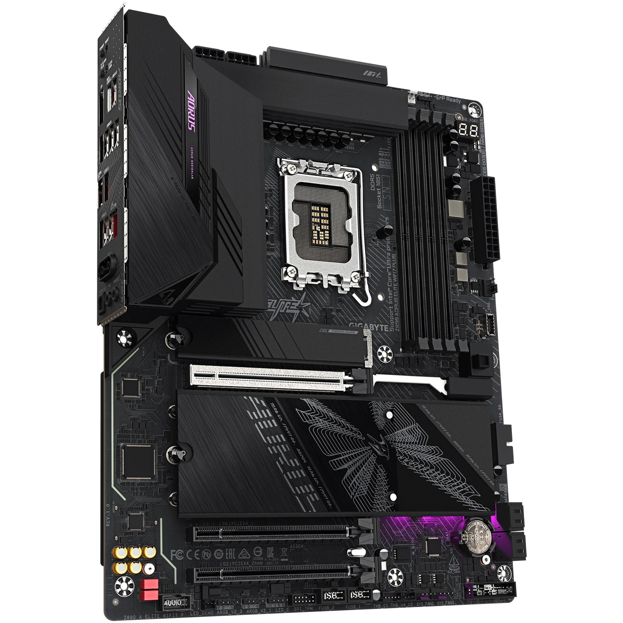 Купить Материнская плата GIGABYTE Z890 AORUS ELITE WIFI7 PLUS (s1851, Intel Z890, DDR5, ATX) - фото 3