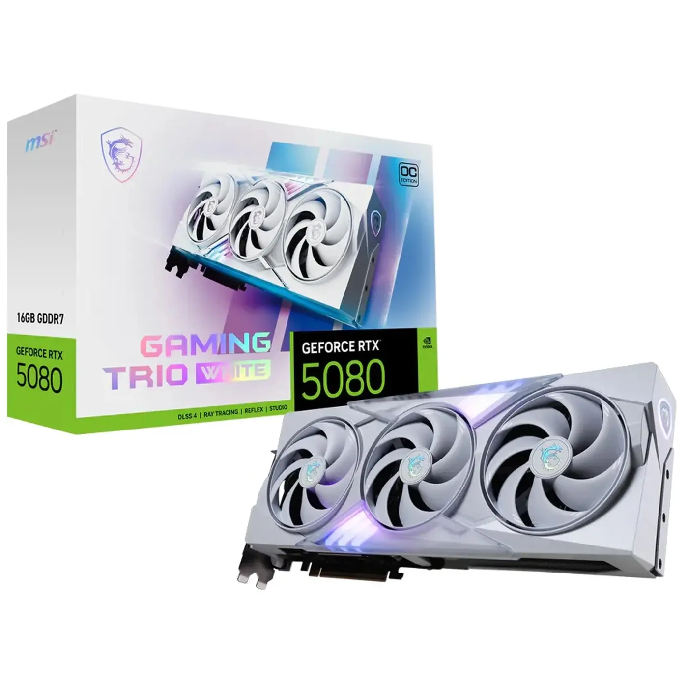 Купить Видеокарта MSI Nvidia GeForce RTX 5080 GAMING TRIO OC WHITE 16G (G5080-16GTCW) - фото 5