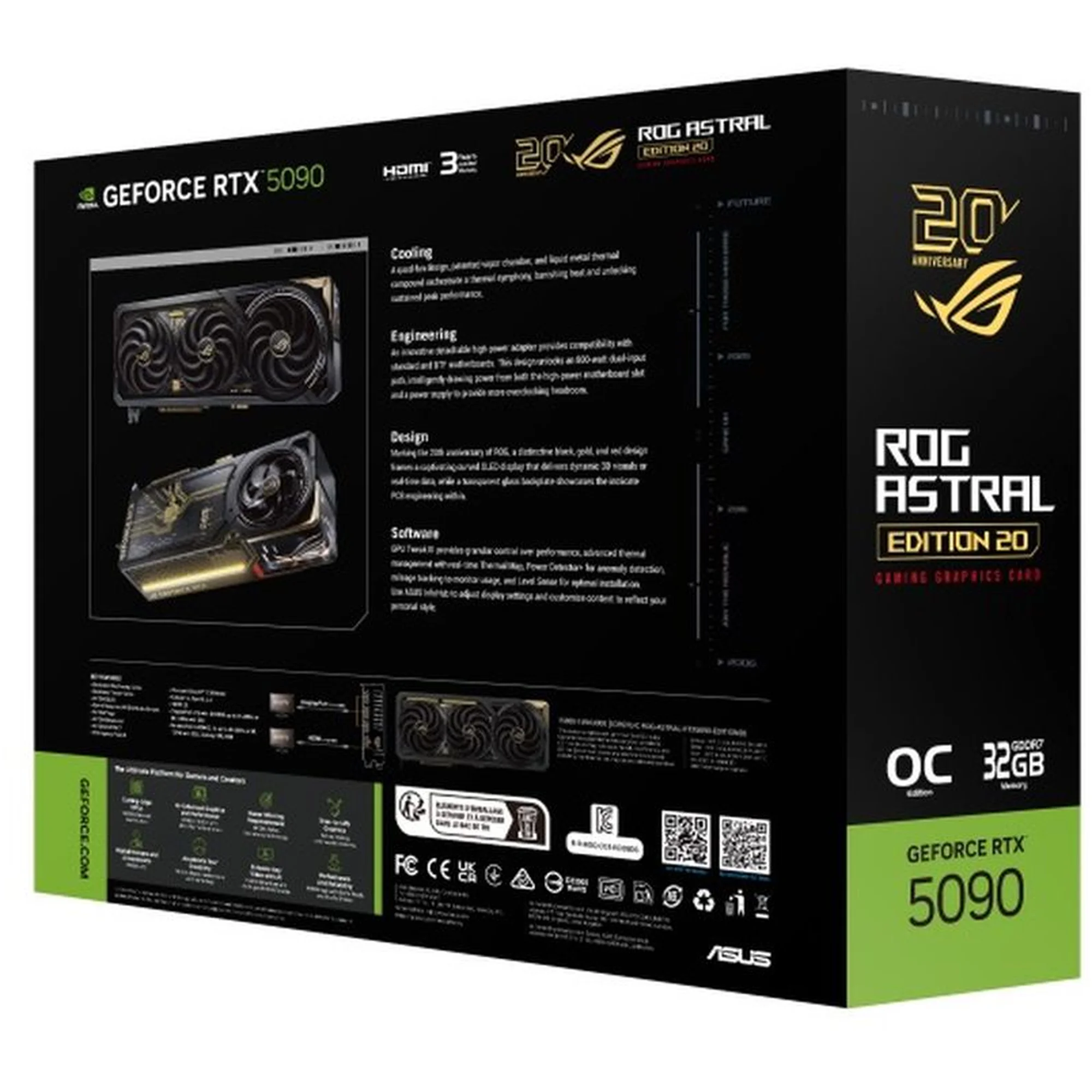Купить Видеокарта ASUS Nvidia GeForce RTX 5090 ROG ASTRAL EDITION 20 32GB GDDR7 (ROG-ASTRAL-RTX5090-P32G-EDITION20) - фото 17