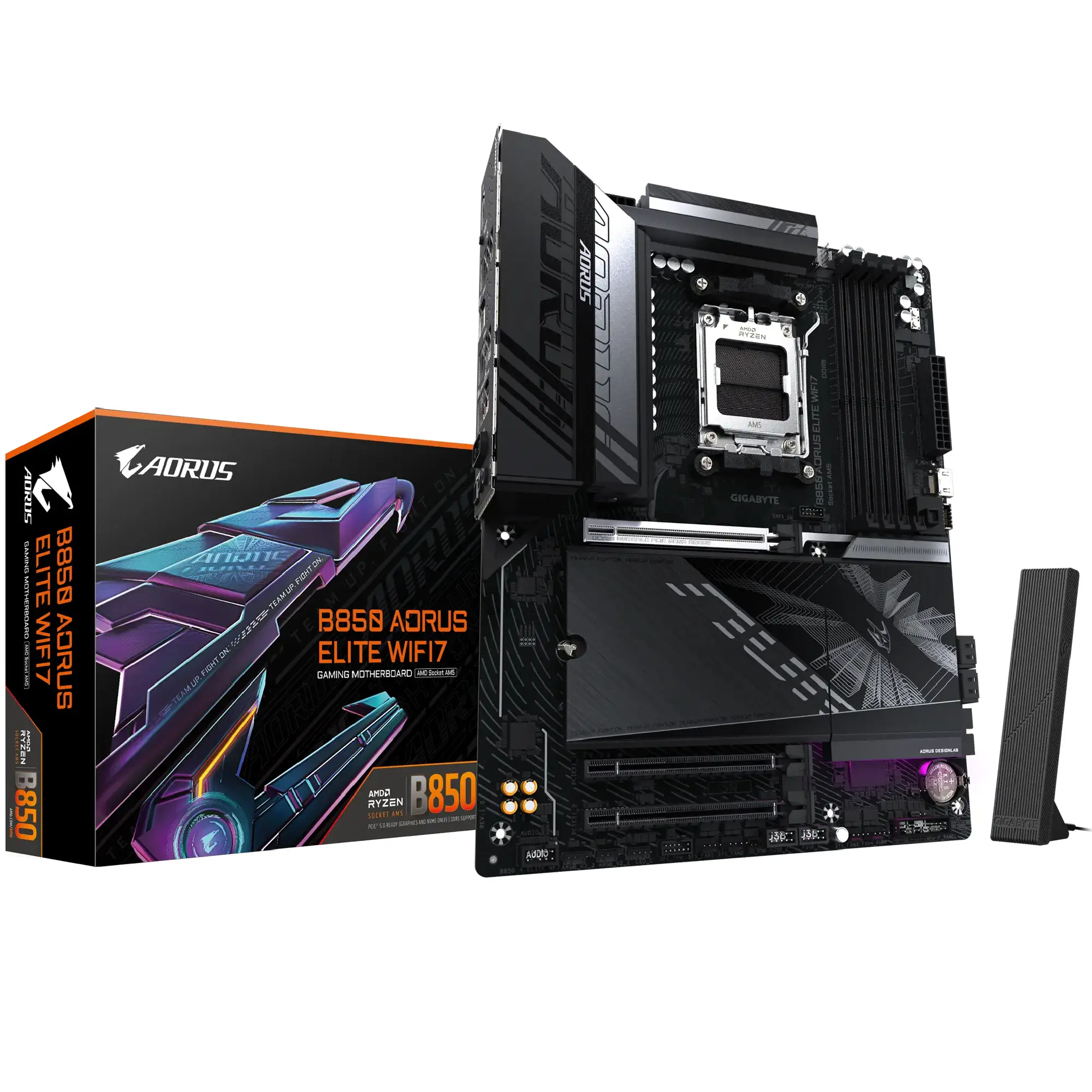 Купить Материнская плата GIGABYTE B850 AORUS ELITE X3D (sAM5, AMD B850, DDR5, ATX) - фото 1