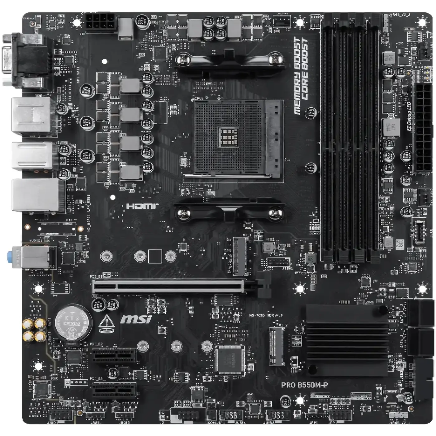 Купити Материнська плата MSI PRO B550M-P (sAM4, AMD B550, DDR4, mATX) - фото 2