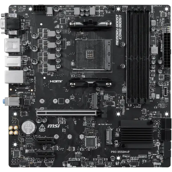 Купити Материнська плата MSI PRO B550M-P (sAM4, AMD B550, DDR4, mATX) - фото 2