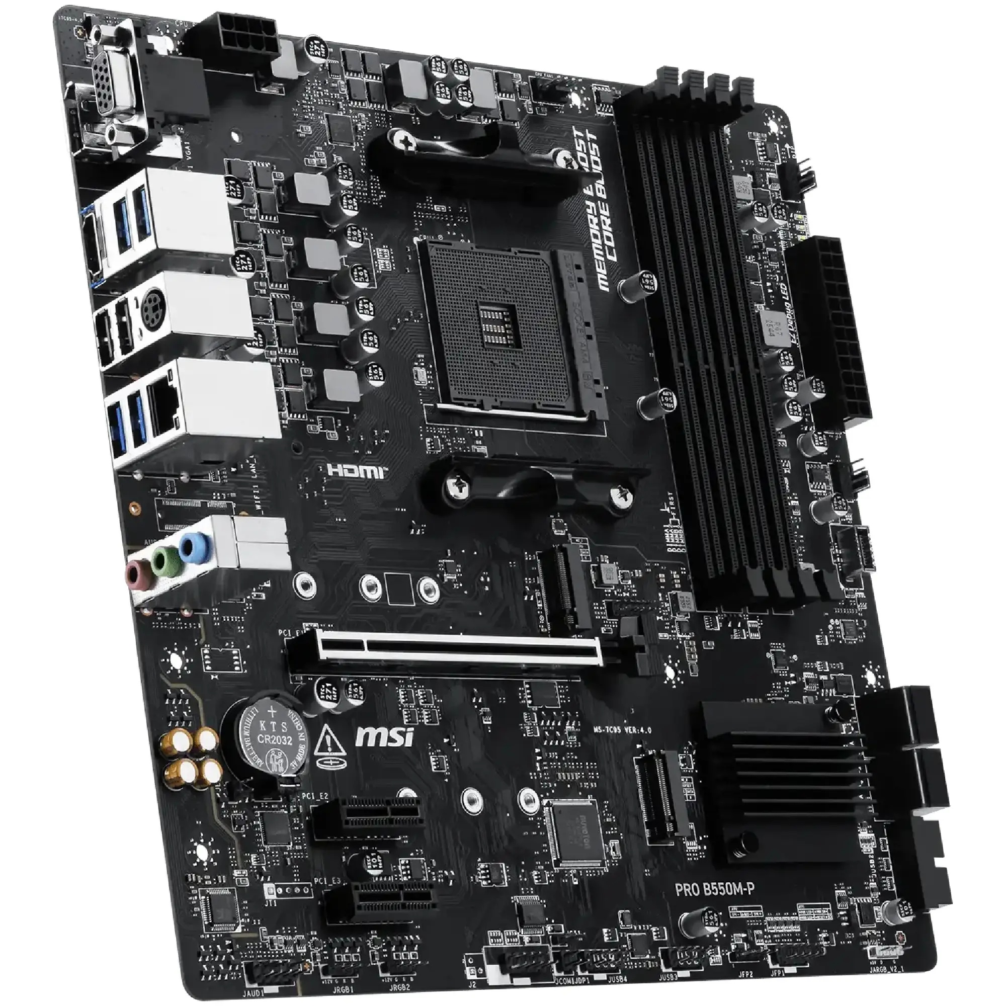 Купити Материнська плата MSI PRO B550M-P (sAM4, AMD B550, DDR4, mATX) - фото 3