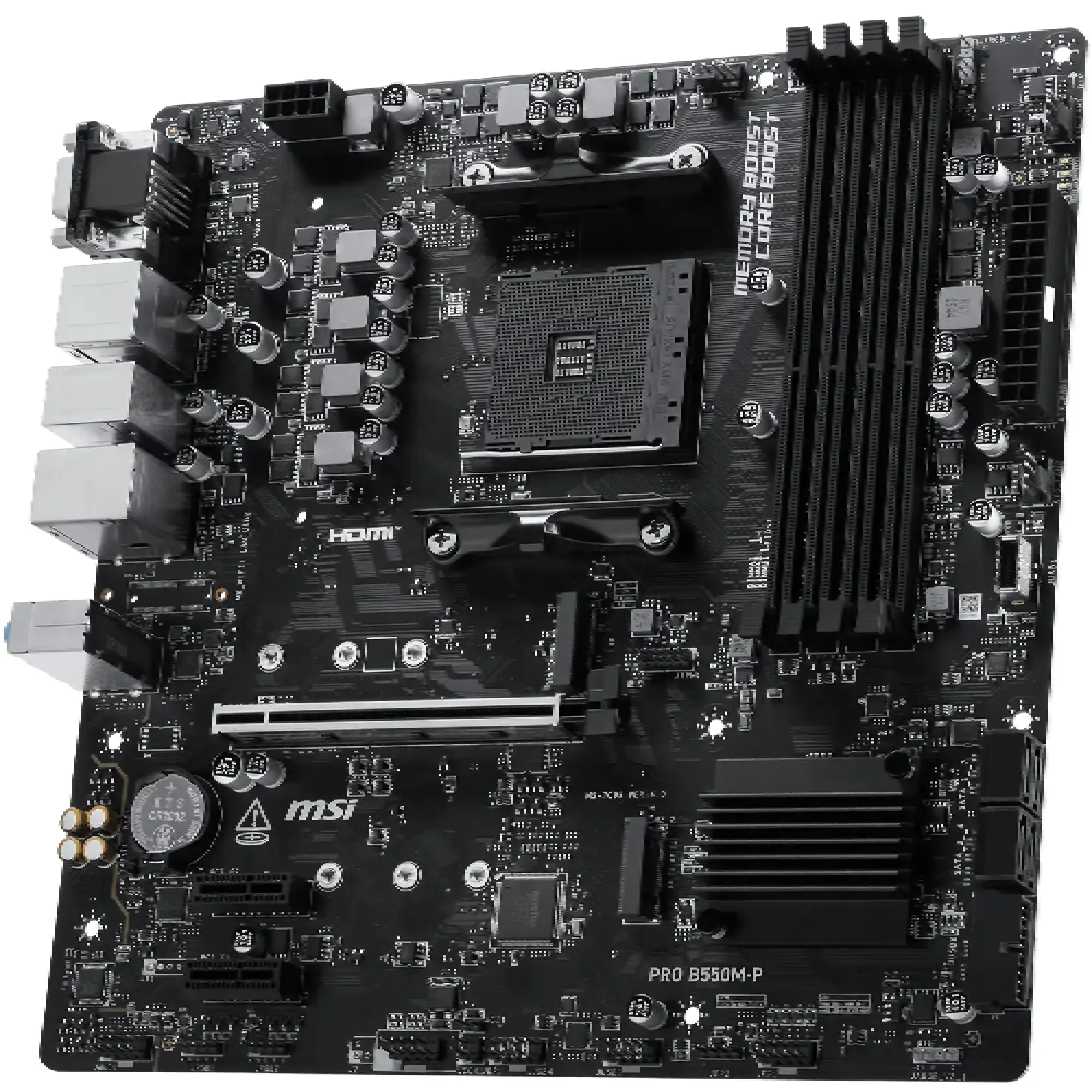 Купити Материнська плата MSI PRO B550M-P (sAM4, AMD B550, DDR4, mATX) - фото 4