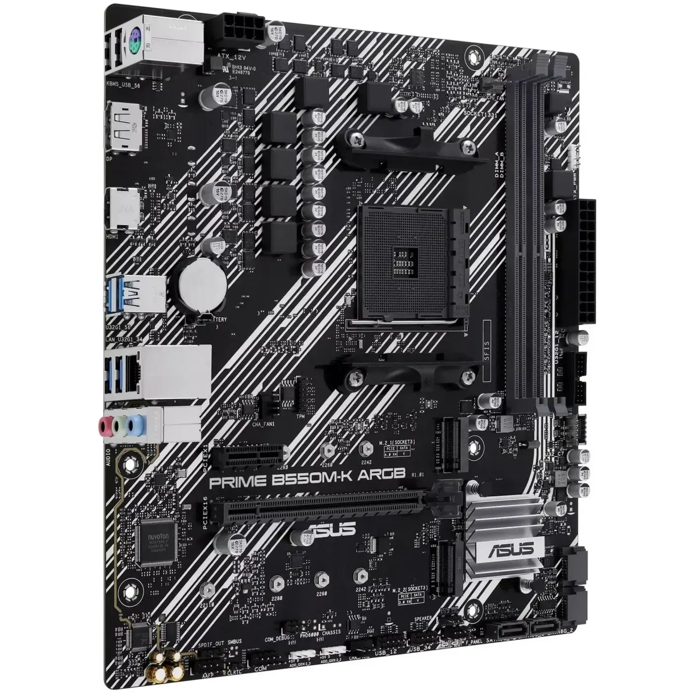 Купити Материнська плата ASUS PRIME B550M-K ARGB (sAM4, AMD B550, DDR4, mATX) - фото 3