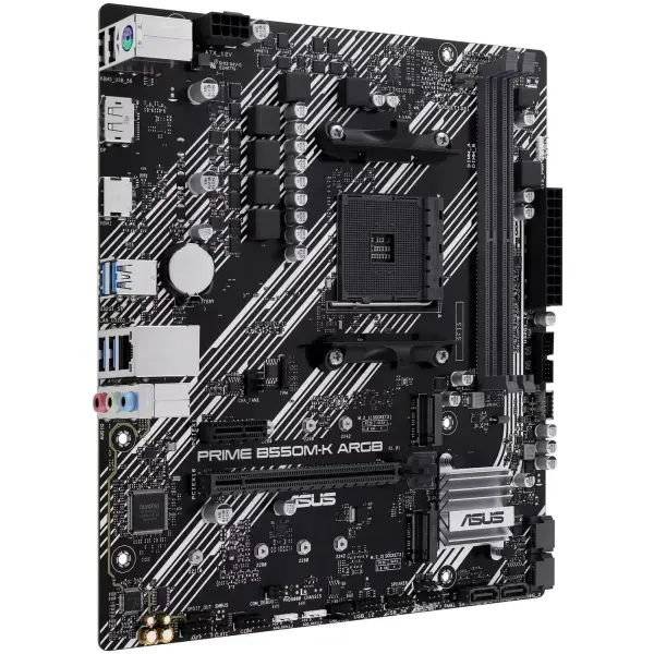 Купити Материнська плата ASUS PRIME B550M-K ARGB (sAM4, AMD B550, DDR4, mATX) - фото 3