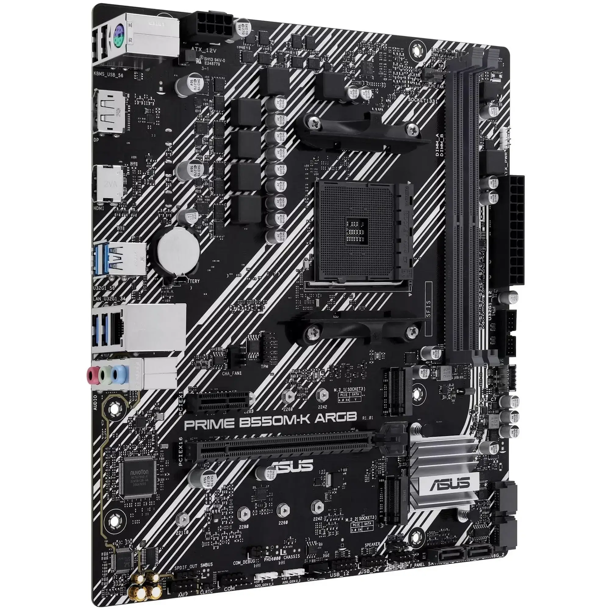 Купити Материнська плата ASUS PRIME B550M-K ARGB (sAM4, AMD B550, DDR4, mATX) - фото 3