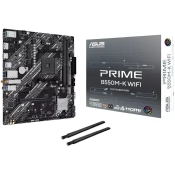 Купити Материнська плата ASUS PRIME B550M-K WIFI (sAM4, AMD B550, DDR4, mATX) - фото 1
