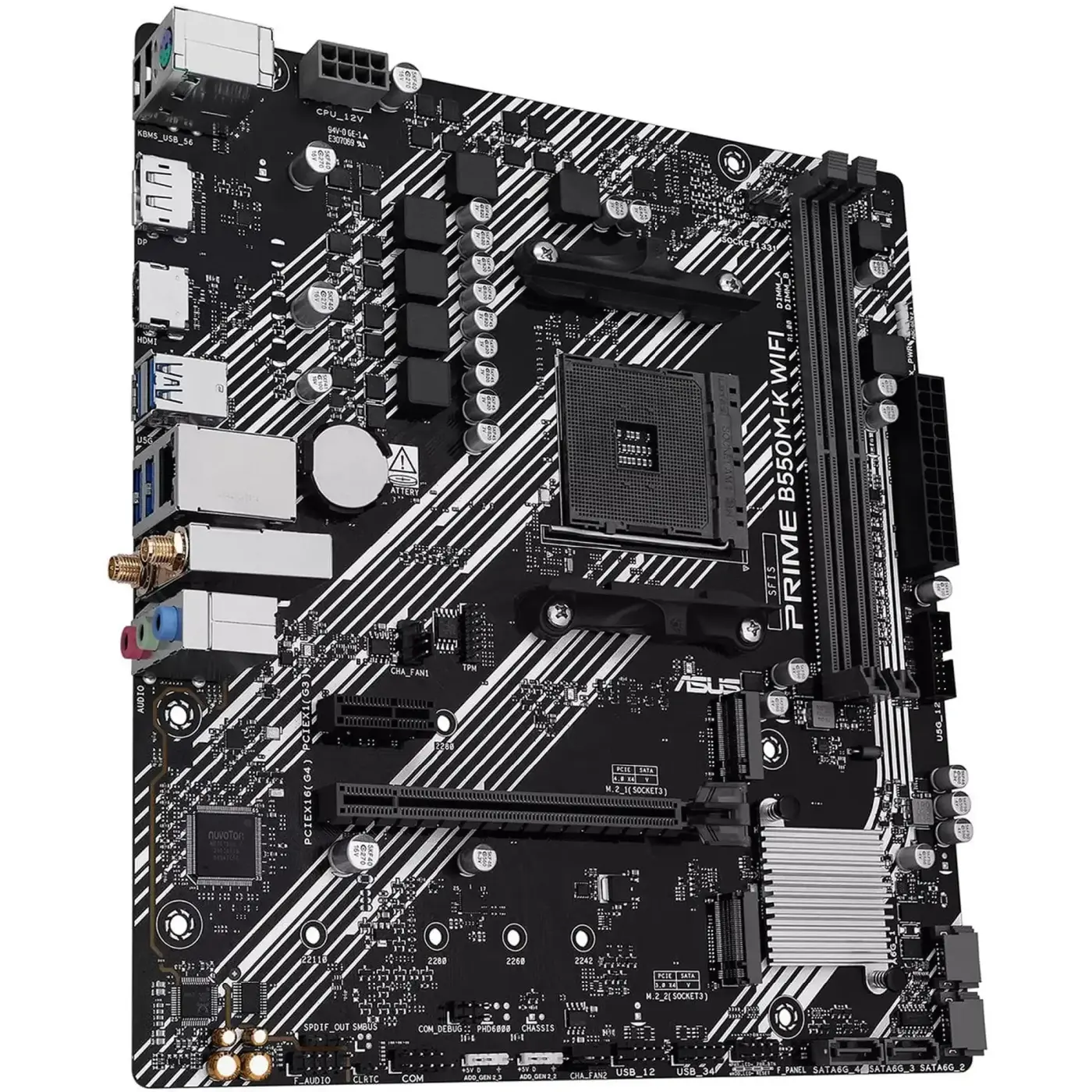 Купити Материнська плата ASUS PRIME B550M-K WIFI (sAM4, AMD B550, DDR4, mATX) - фото 4