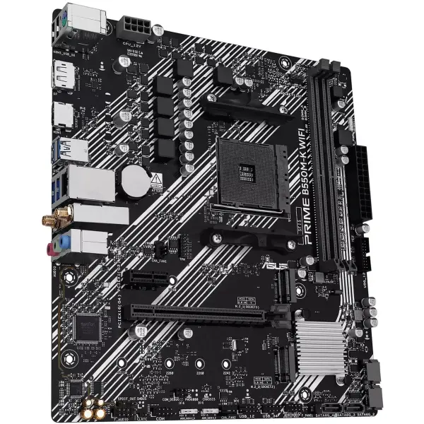 Купити Материнська плата ASUS PRIME B550M-K WIFI (sAM4, AMD B550, DDR4, mATX) - фото 4