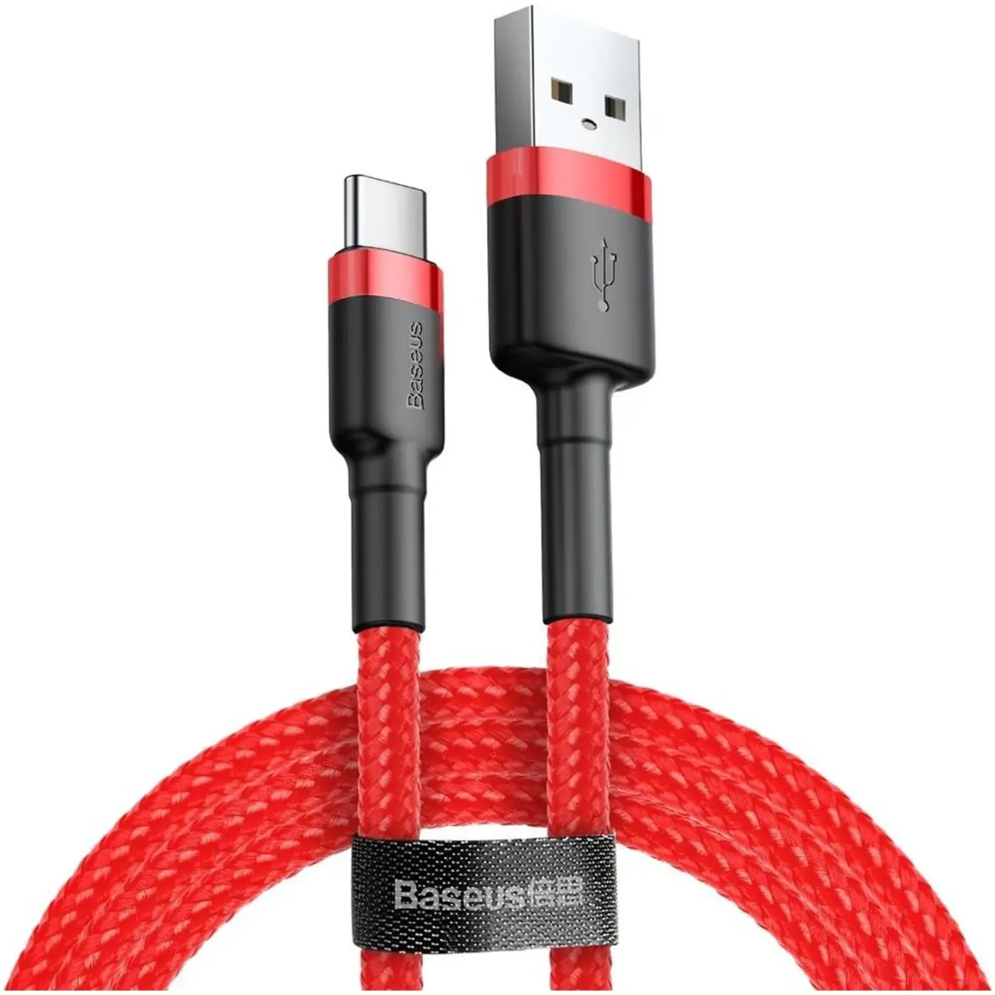 Купити Кабель Baseus Cafule USB - USB-C 2A 2m Red (CATKLF-C09) - фото 1